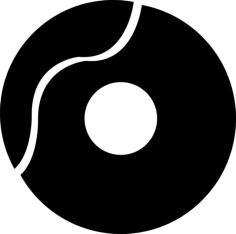 Broken Compact Disc Simple Line Art Svg, Free Vectors File